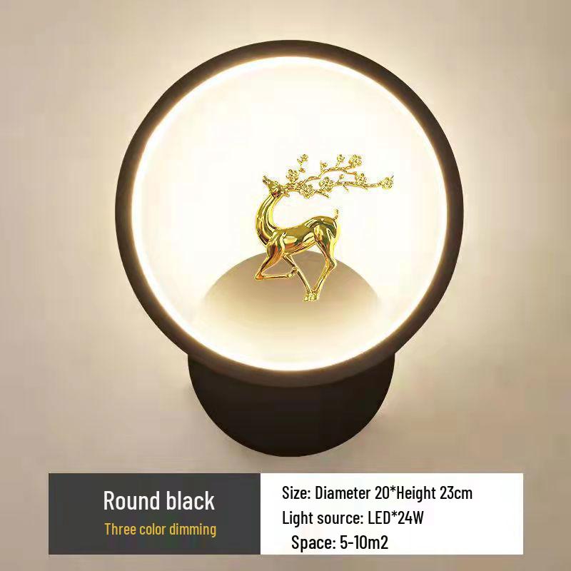 Nordic Deer Head Wall Lamp: Modern Minimalist Light for Bedroom, Corridor, Stair, or Living Room