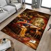 1PC Forest Cottage Non-Slip Floor Carpet Compatible for Office&Living Room&Bedroom&Dining Room - Flat - Weave Machine-S0327