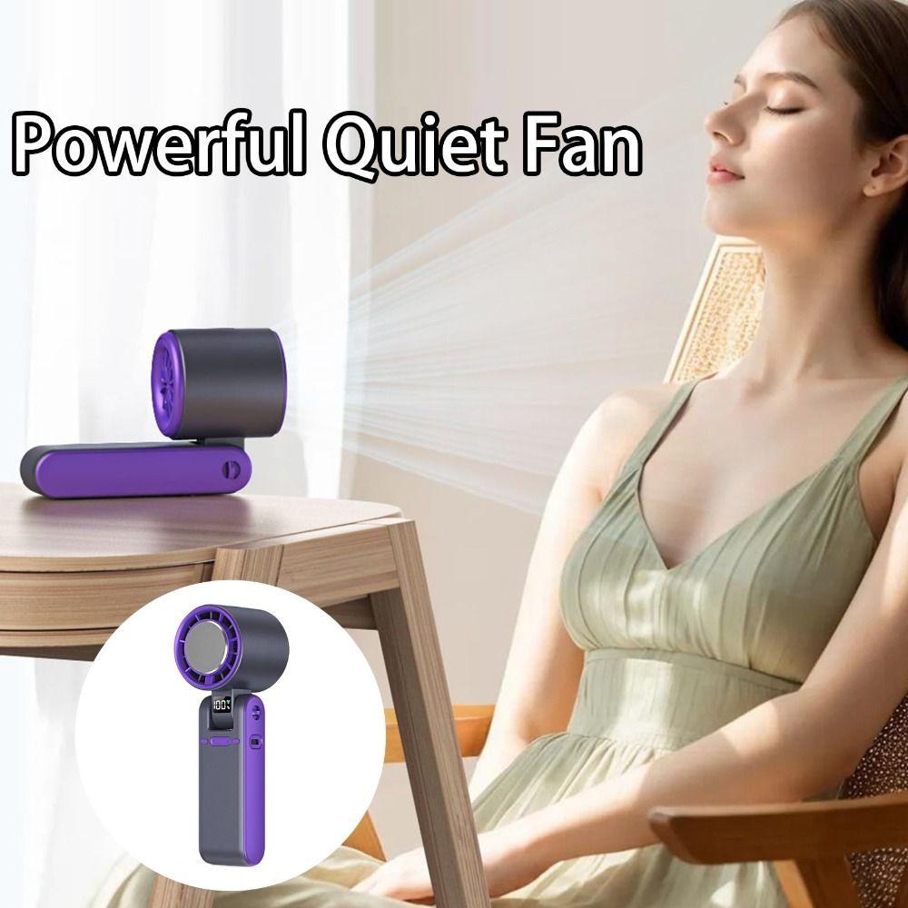 LED Display Portable Fan Powerful Handheld Electric Fan Turbo Quiet Fan  Home Use
