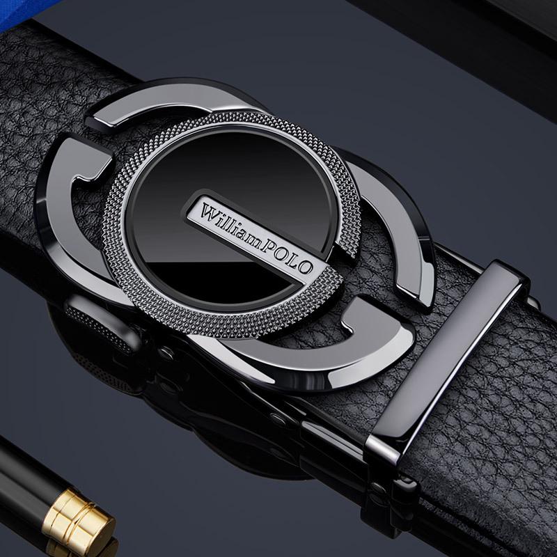 King Paul Men's High-End Genuine Leather Belt - Luxury Fashion Accessory for Young Men