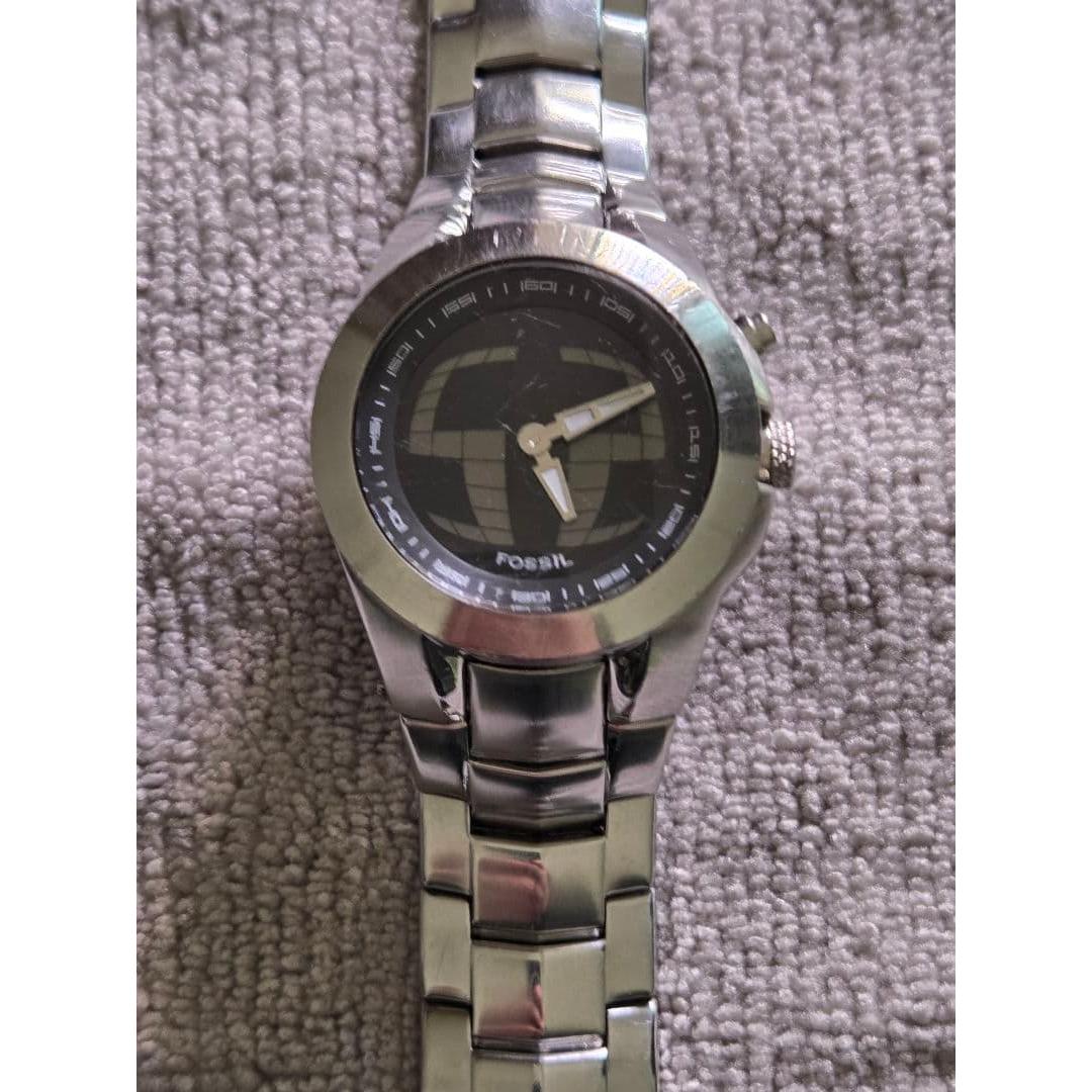 Used Battery replaced FOSSIL BIG TIC full metal watch
