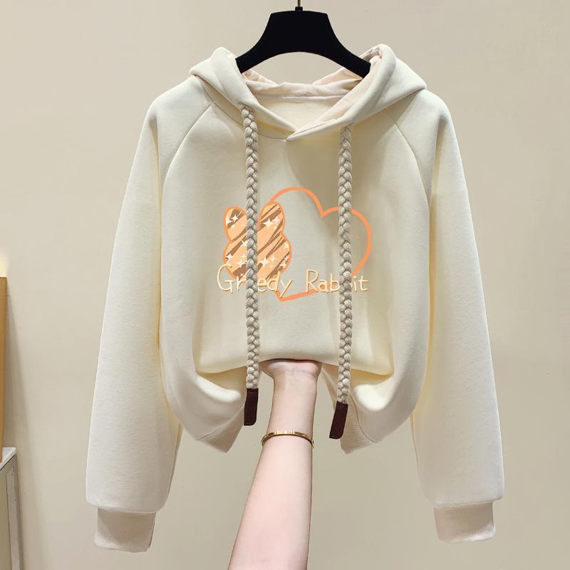 Women's Fleece-Lined Hooded Sweatshirt - New 2024 Petite Winter Dopamine Style