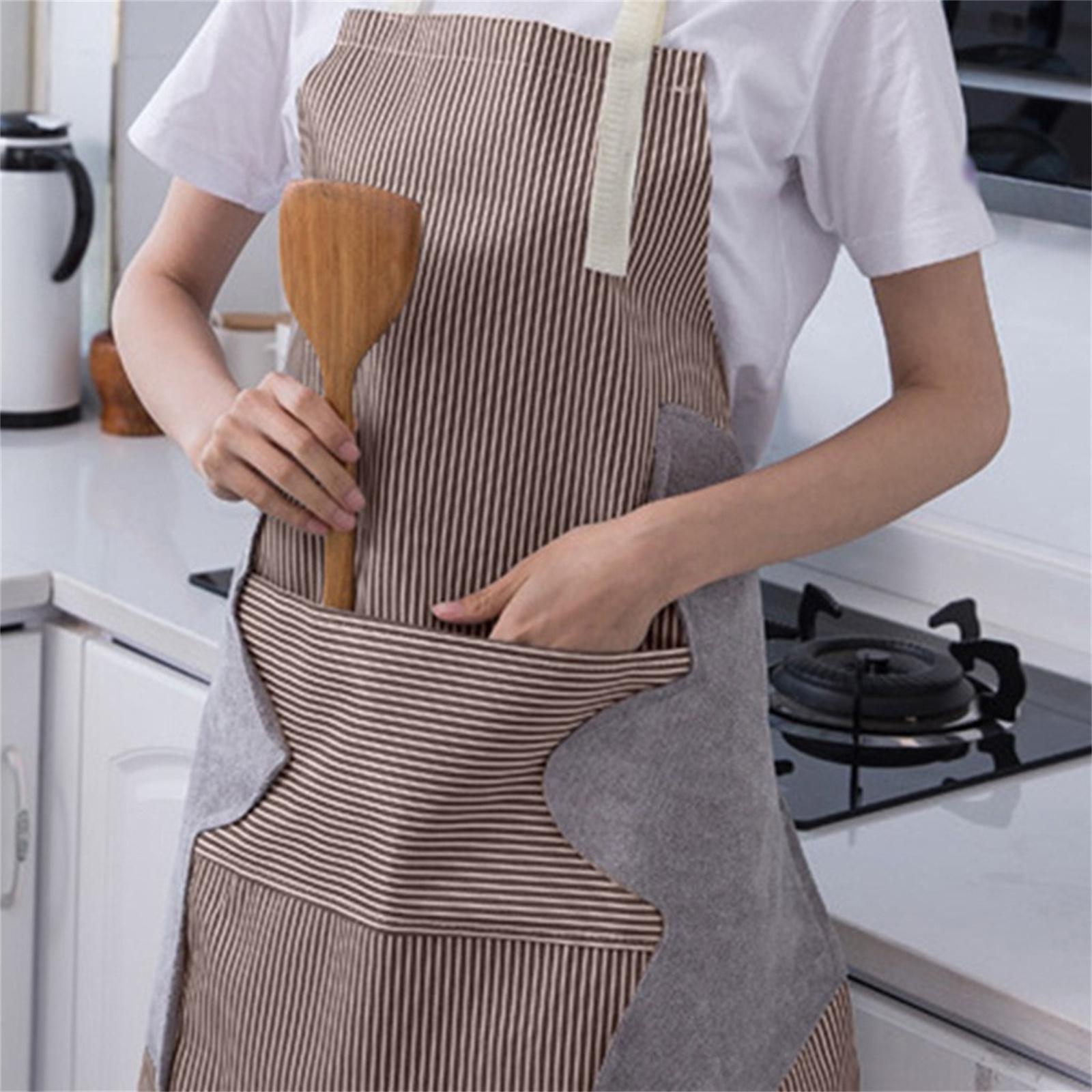 

Strip Apron Home Kitchen Cooking Wipe Hands Pocket One Size кофейный