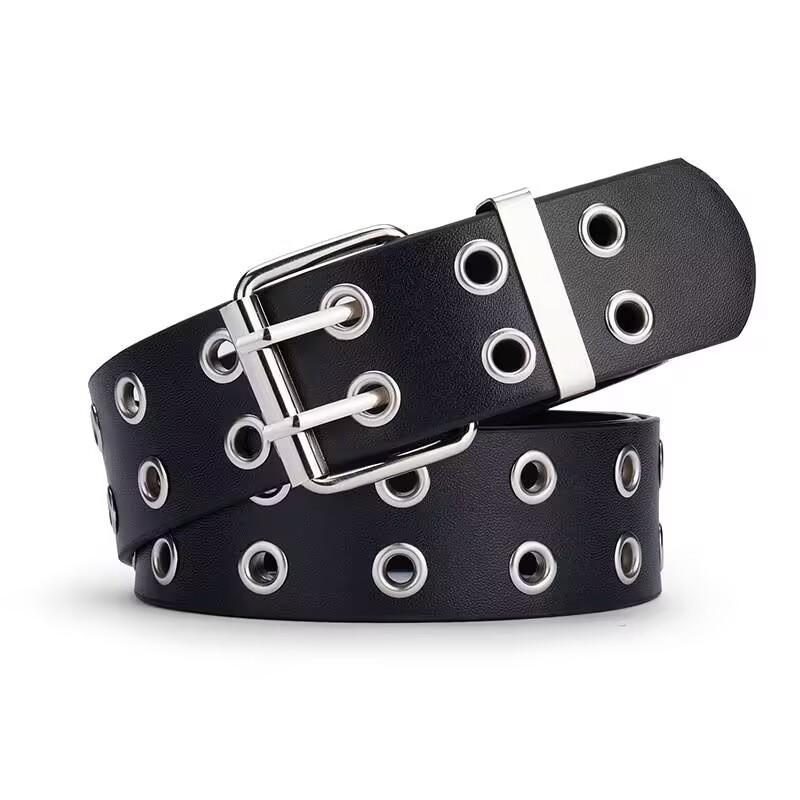 

Fashionable American Style Full Hole Belt for Women 110cm чорний