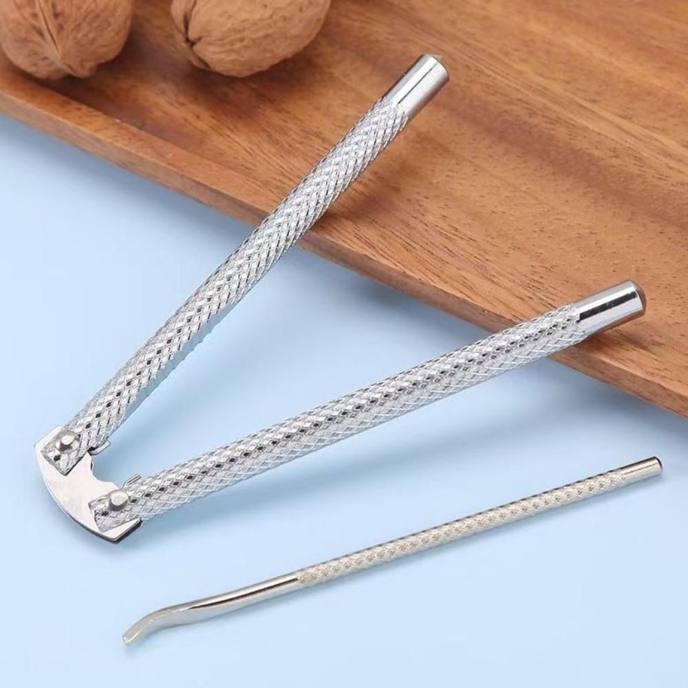 Easy Grip Multifunction Walnut Cracker Quick Crack Efficient Nut Sheller Stainless Steel Heavy Duty Pecan Sheller Home Use