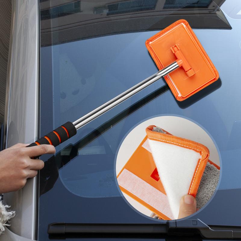 Ergonomiczna szczotka do szyb samochodowych do usuwania kurzu Narzędzie do detailingu samochodowego Długi uchwyt Domowe narzędzie do czyszczenia szkła Do mycia samochodu