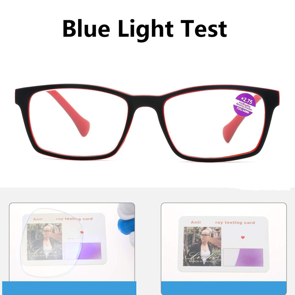 2PCS Reading Glasses For Men And Women Spring Hinge Eyeglasses Blue Light Blocking Eyewear HD Lenses Comfortable Wearing