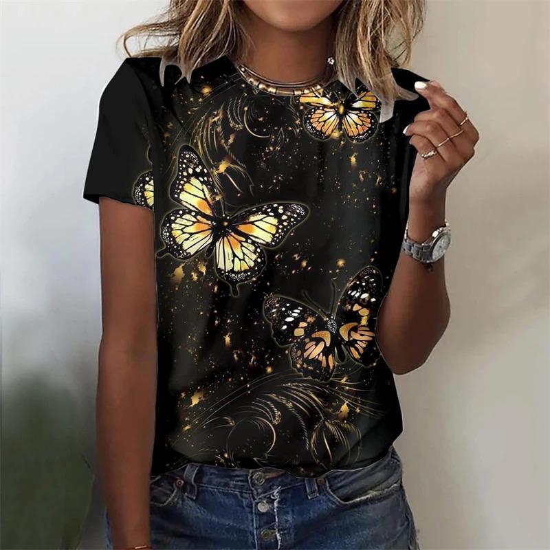 Women's T-shirt Summer Fashion Short Sleeve Tees Tops 3D Print O-Neck Casual T Shirt for Women's Funny Clothes for Sexy Girl Top