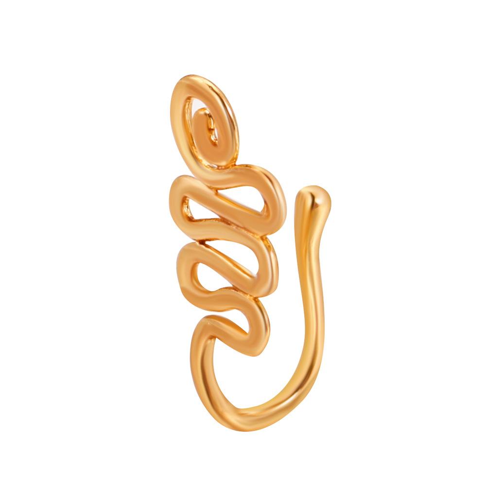Non Perforated U-Shaped Nose Clip Copper Inlaid Zircon Star Shaped Heart Crown Nose Ring Nose Decoration Puncture Decoration