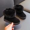 Stivali Invernali Caldi da Bambina Stivali da Neve Bambini Stivaletti Completamente Neri Scarpe Invernali da Ragazza Botas Scarpe Peluche Scarpe con Plateau in Pelliccia F08284