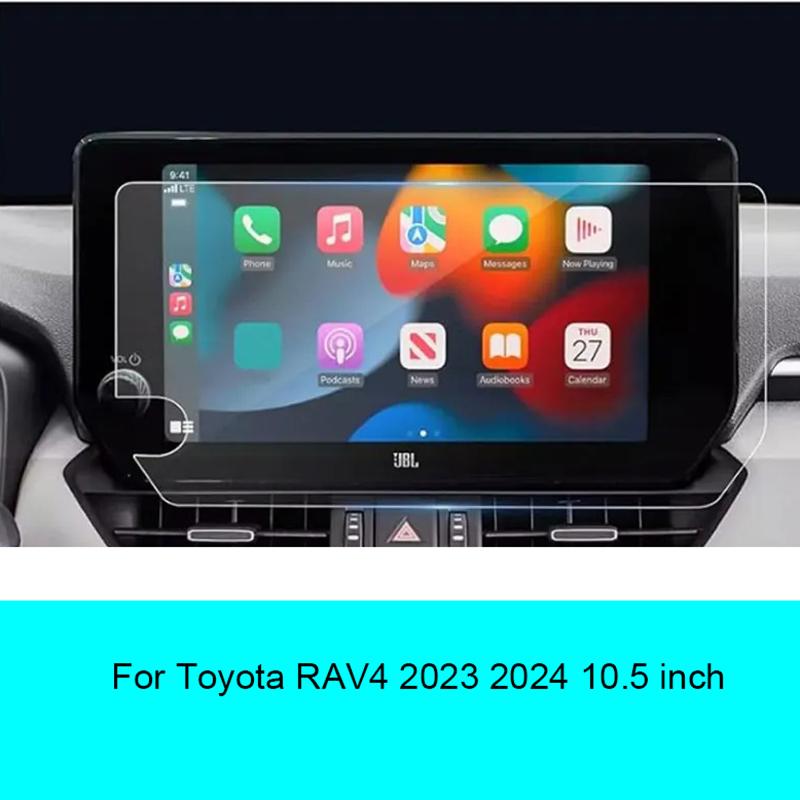 Auto-Hartglas für Toyota RAV4 2024 10,5-Zoll-Touchscreen-Folie Aufkleber Schutzbildschirm GPS-Navigation Autozubehör