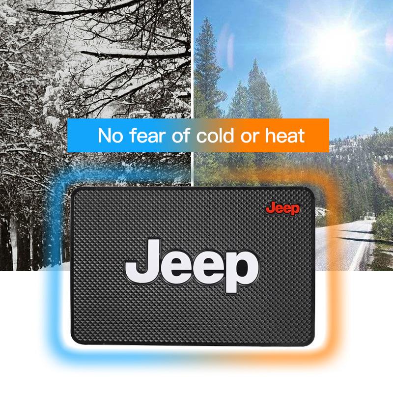 Car Anti Slip Pad Dashboard Phone Storage Pad For Jeep Grand Cherokee Wrangler JK Gladiator Compass Renegade Wagoneer Avenger