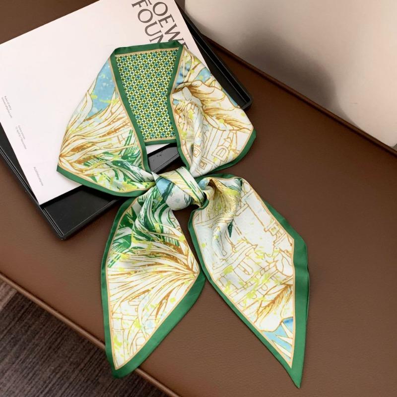 Silk Scarf, Long Strip, Versatile Shirt, Neck Protection, Scarf, Silk Scarf, Multi-purpose Headscarf, Headband, Hair Tie, Decorative Waist Belt.