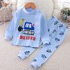 Winter Kids Long Sleeve O Neck T Shirt Pants Set Casual Baggy 2pcs Suit Cotton Cartoon Printes Outfit