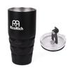 RicoRich Vacuum Insulated Tumbler with Tritan Stainless Double Black Lid, Steel, Wall, 900ml, (RRWB13-BK)