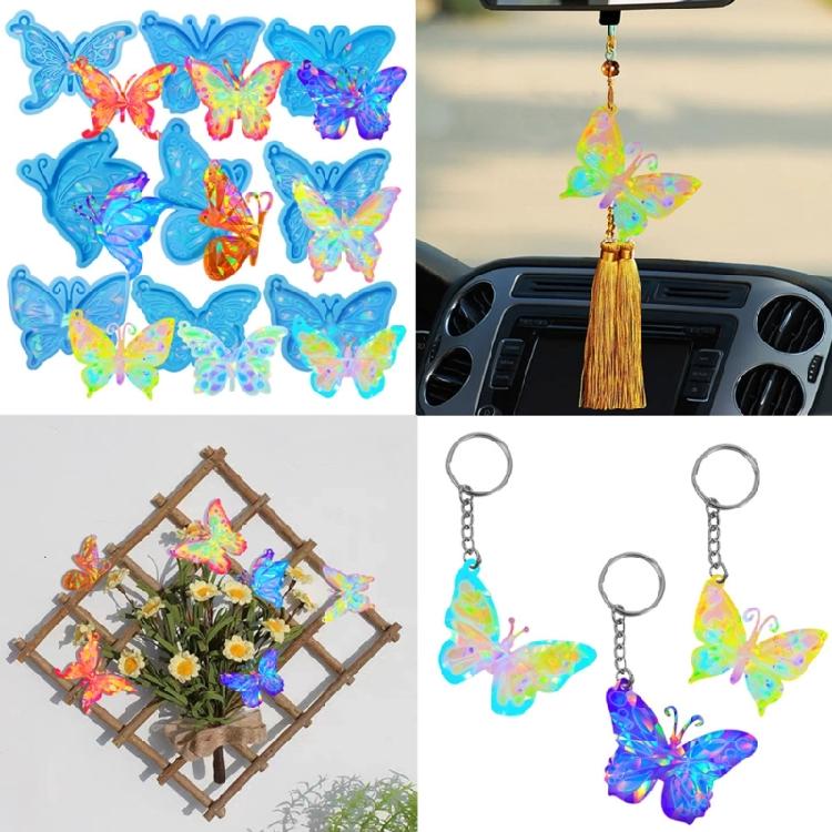 Schmuck Gießform, Silikon Anhänger Harzform Holografischer Schlüsselanhänger Harzform