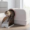 Rutschfeste Katzenstreu-Rampe mit Schublade, verstellbare Höhe, Schubladenteiler, Trittstufe für Katzenhaus