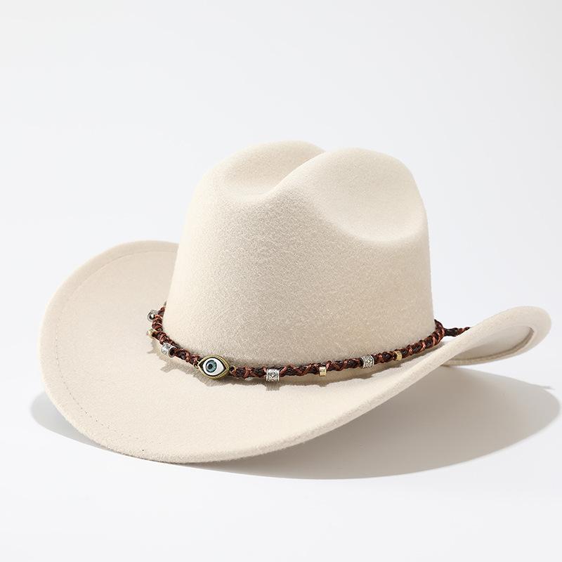 Men's and women's outdoor ethnic wind sun protection travel windproof sun hat big brim top hat knight hat western cowboy hat
