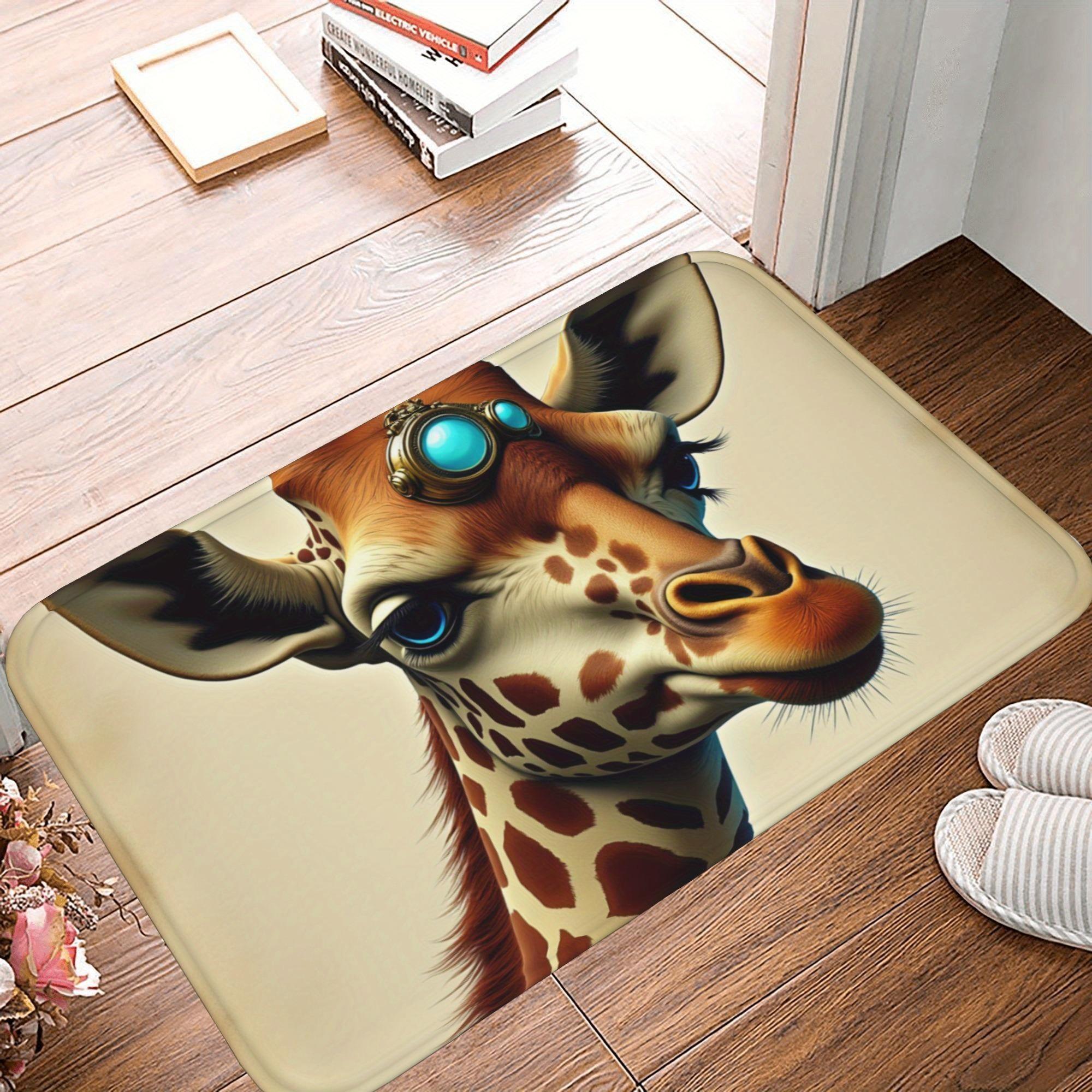 

1PC Giraffe Kitchen Rug Non-Slip Door Mat Pop design Bathroom Rug Bath Mat Carpet for Home Sink Laundry Decoreeree 40cm x 60cm