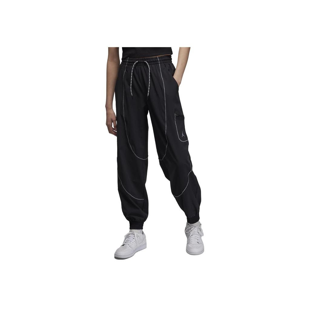 Jordan Sport Line Quick-Dry Cuffed Knit Pants Women Bottoms Black FB4660-010