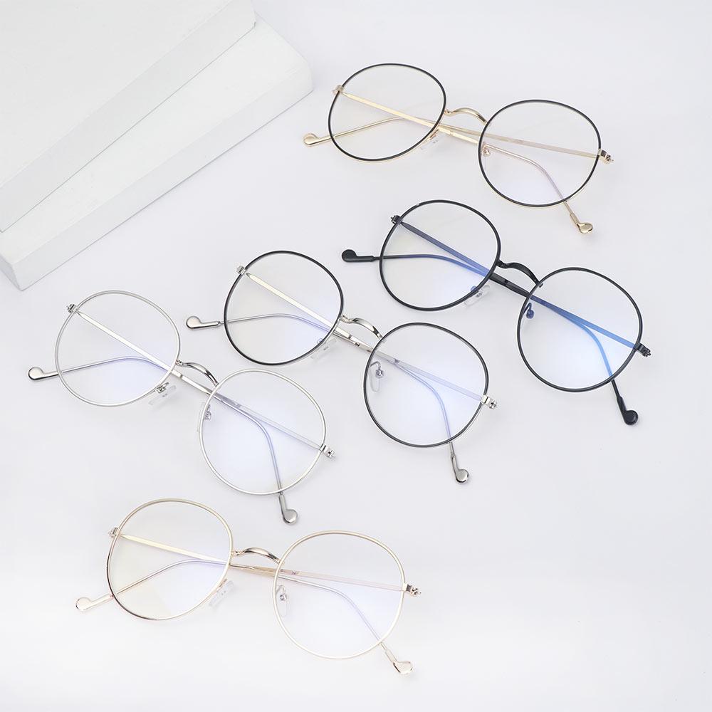 

Unisex Metal Round Frame Eyewear Eyeglasses Optical Spectacle Flat Mirror Glasses
