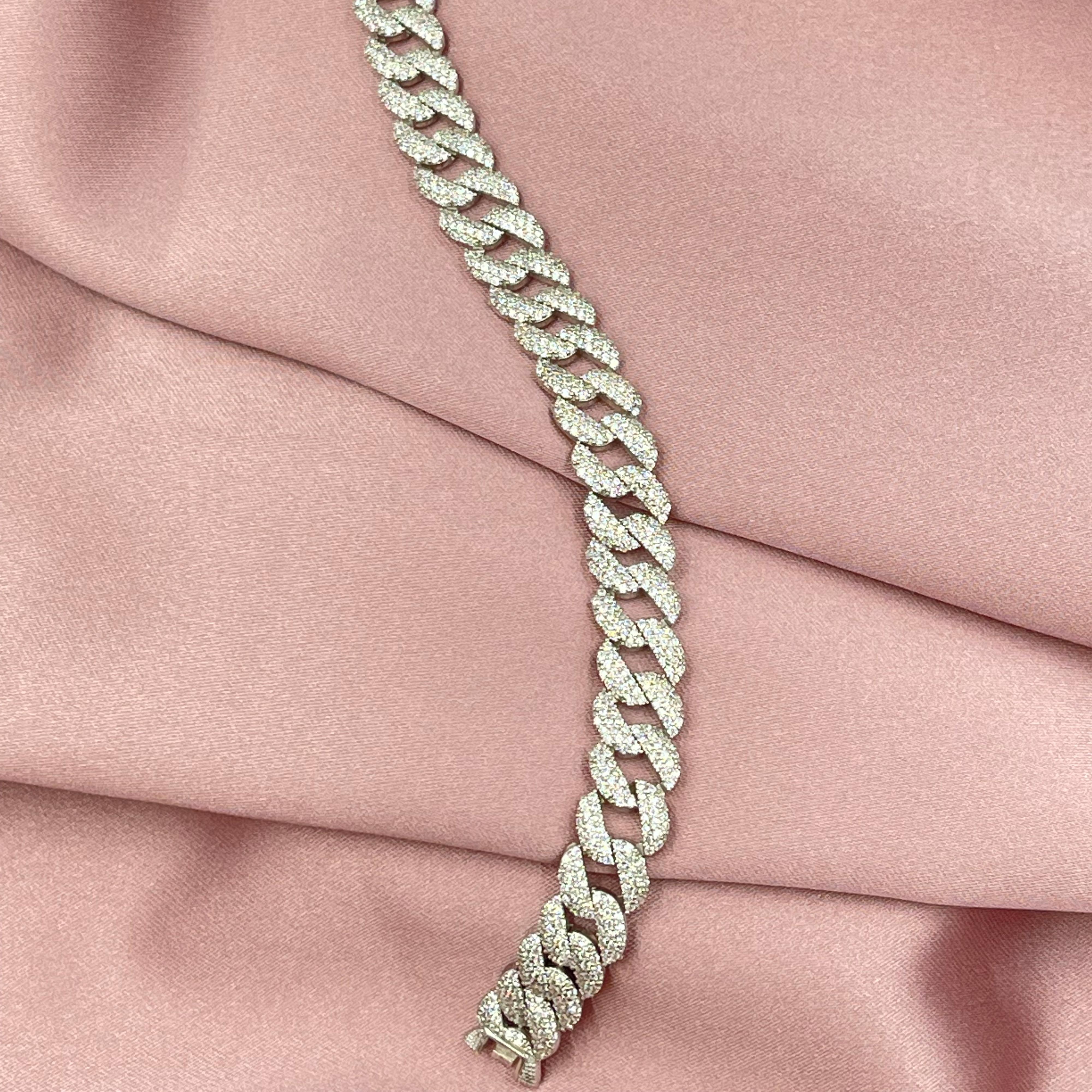 Bracciali Bracciale Maglia Cubana In Oro 18 Carati Larghezza: 4,00 Mm - Foto 8