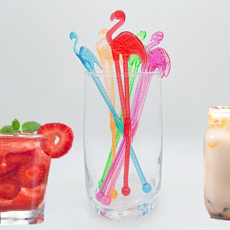 25 Pezzi Albero di Cocco Fenicottero Bastoncini da Cocktail Mescolatori per Bar Succhi Bevande Stuzzicadenti per Matrimonio Compleanno Festa Estiva Hawaii Decorazioni