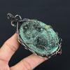 Turquoise Handmade Copper Wire Wrap Pendant 4.13" q3M90