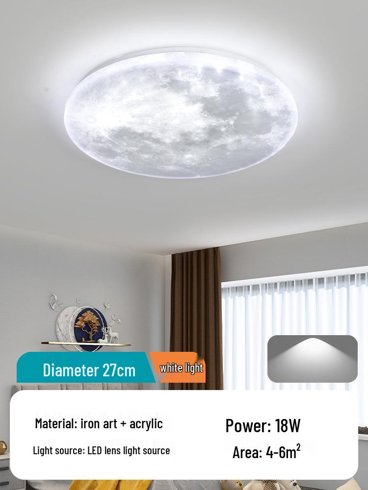 2025 Modern Minimalist LED Moon Ceiling Light for Master Bedroom