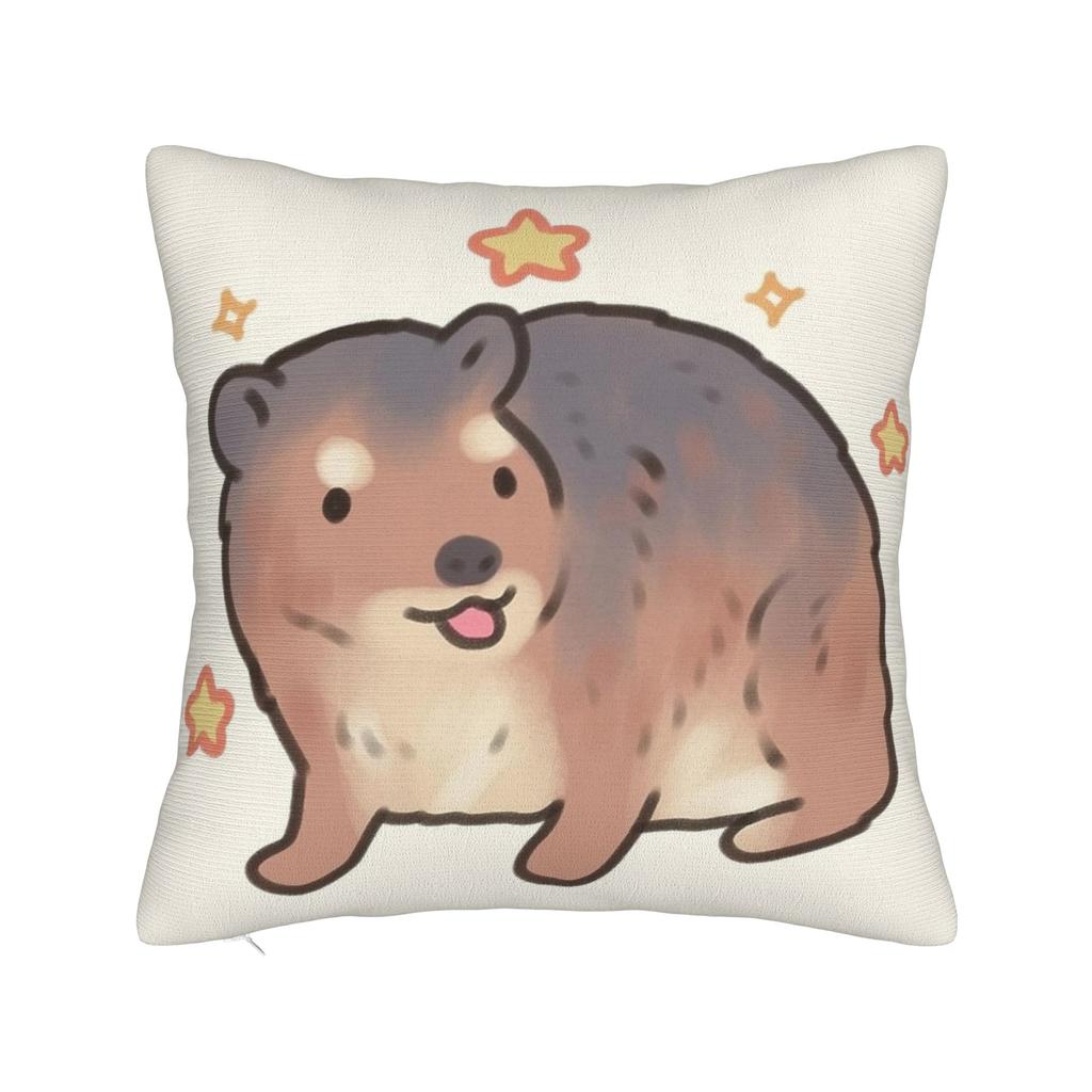Pillow Cover Cute rock hyrax wearing bow  Kawaii Pillow Case For Living Room Chair Pillowcases