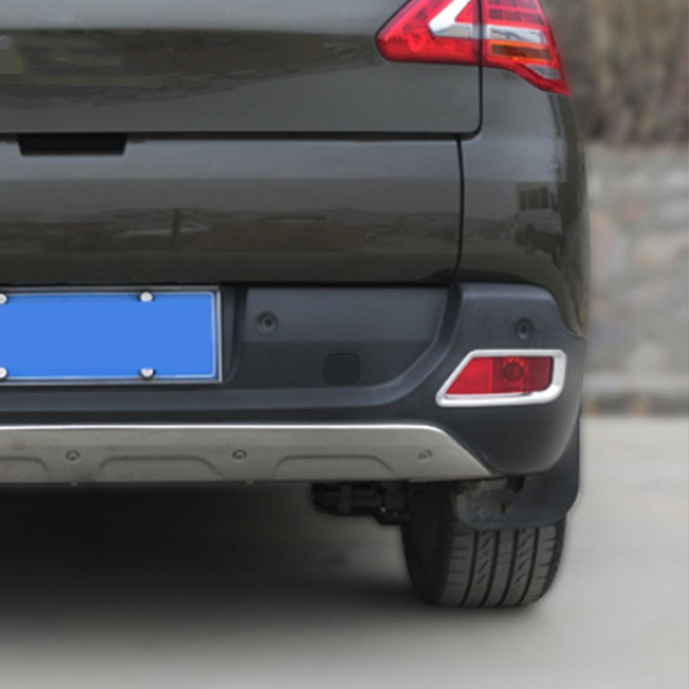 Car Rear Fog Light Frame Cover for Peugeot 3008 2013 2014 2015 Rear Lamp Decoration Sticker Trim 2Pcs Styling Accessories