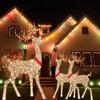 Beleuchteter Weihnachts-Hirschschlitten, Gartendekoration, Winterdekoration für Vorgärten