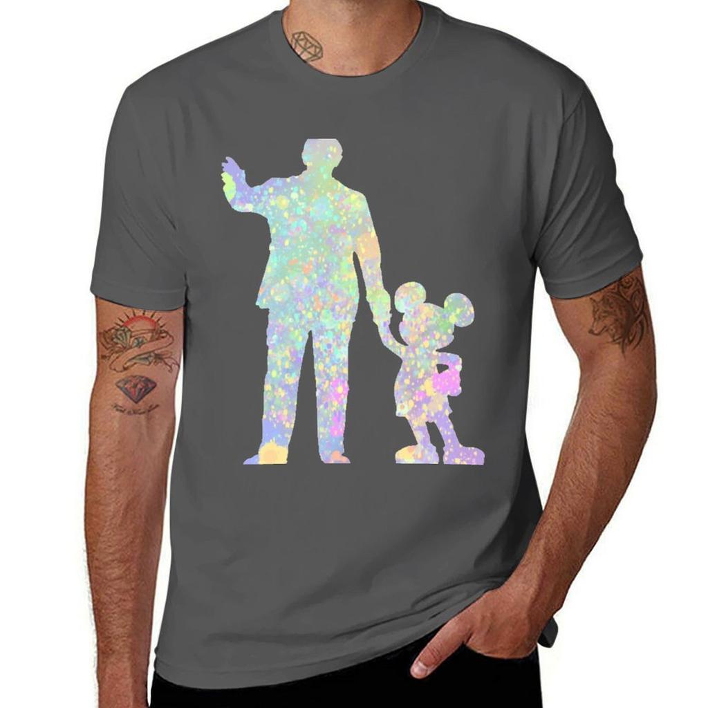Splatter Paint Partners Silhouette TShirt Stain Resistant Casual Tee