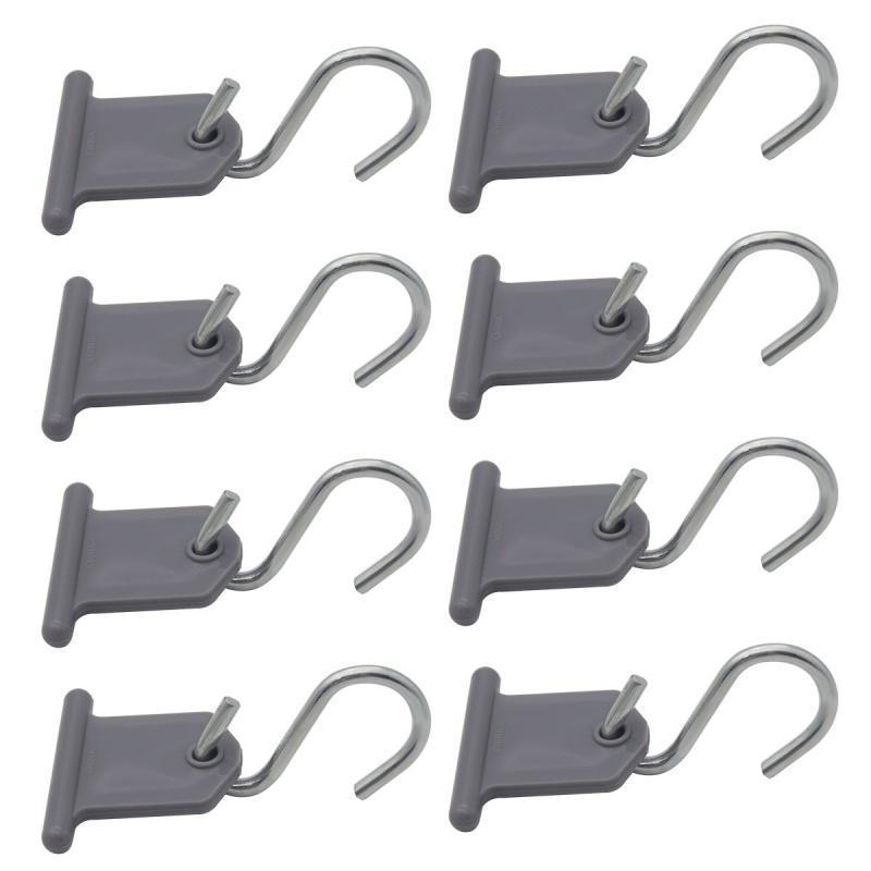 For 8PCS RV Awning Side Hooks Outdoor Clothes Drying Hooks Camper RV Traveler Awning S-Hooks