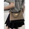 Vintage suede underarm bag women's 2025 new trendy fashion Korean small fragrance style rhombus chain bag crossbody bag