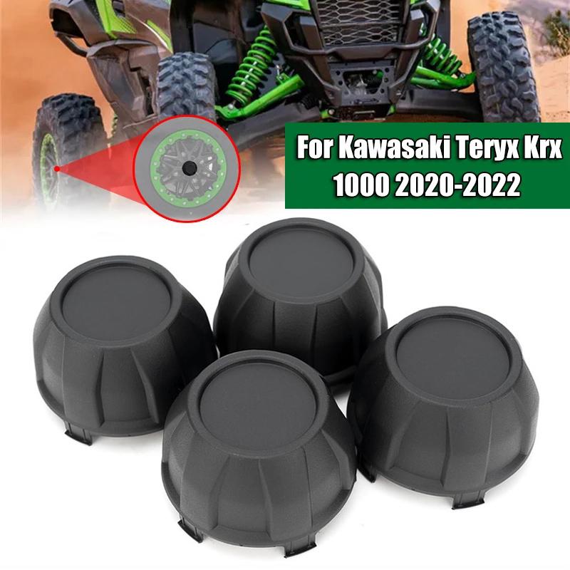 4 Stück Schwarze Radnabenkappen Mittelabdeckung für Kawasaki Teryx Krx 1000 2020-2022