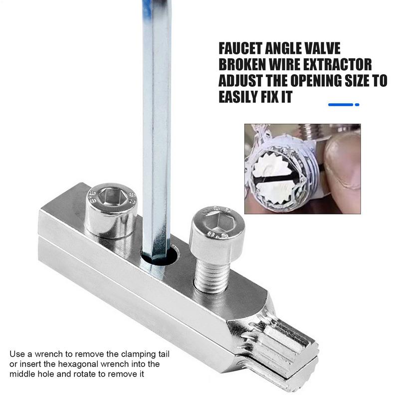 Abgebrochener Wasserhahn-Ausdreher Abgebrochener Wasserhahn-Rohrentferner Multifunktionaler Griff Beschädigter Schraubenbolzen-Entferner-Satz für Haushalt