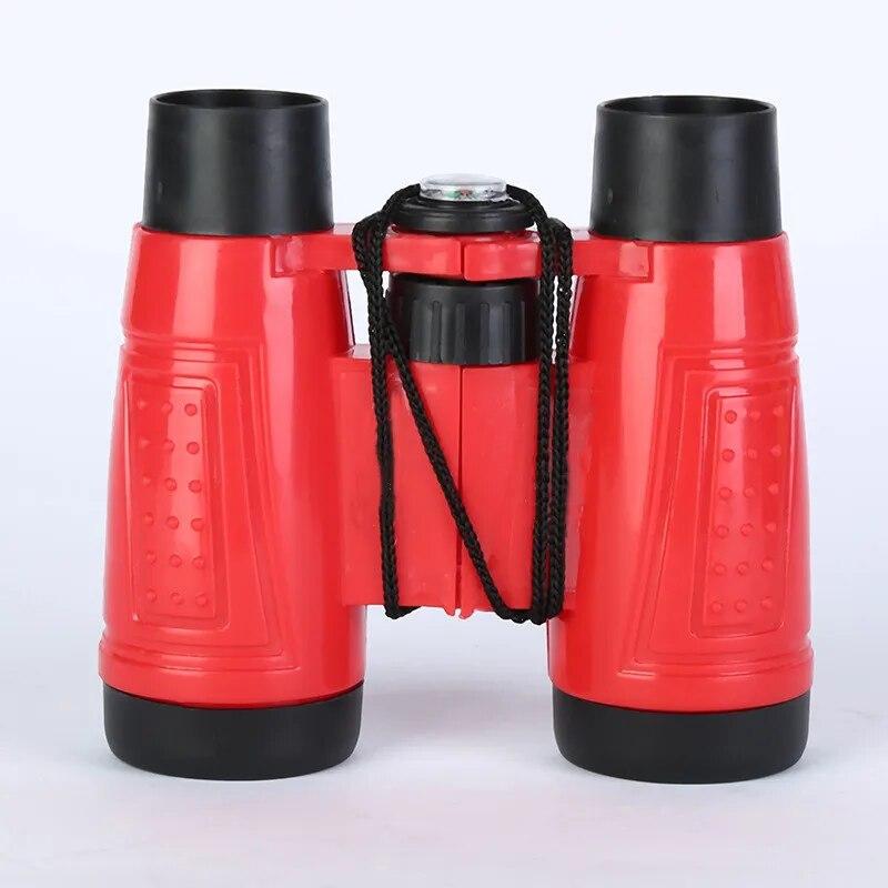 6x30 Binoculars Telescope With Compass Mountaineering Natural Scenery Children Simulation CS Hunting Field Surviva Telescope