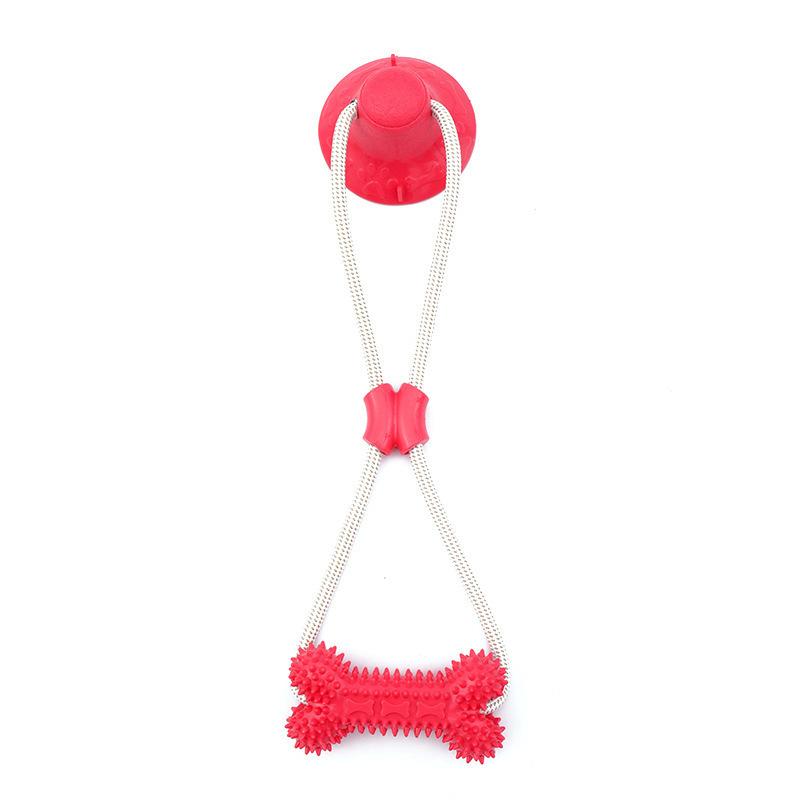 Suction Cup Dog Chew Toy Bite Resistant Molar Bone Toy For Medium Large Dogs
