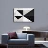 Minimalist Black & White Triangle Wall Art - Modern Geometric Abstract Canvas - Sleek & Stylish Home Decor Vintage Wall Decoration Famous Oil