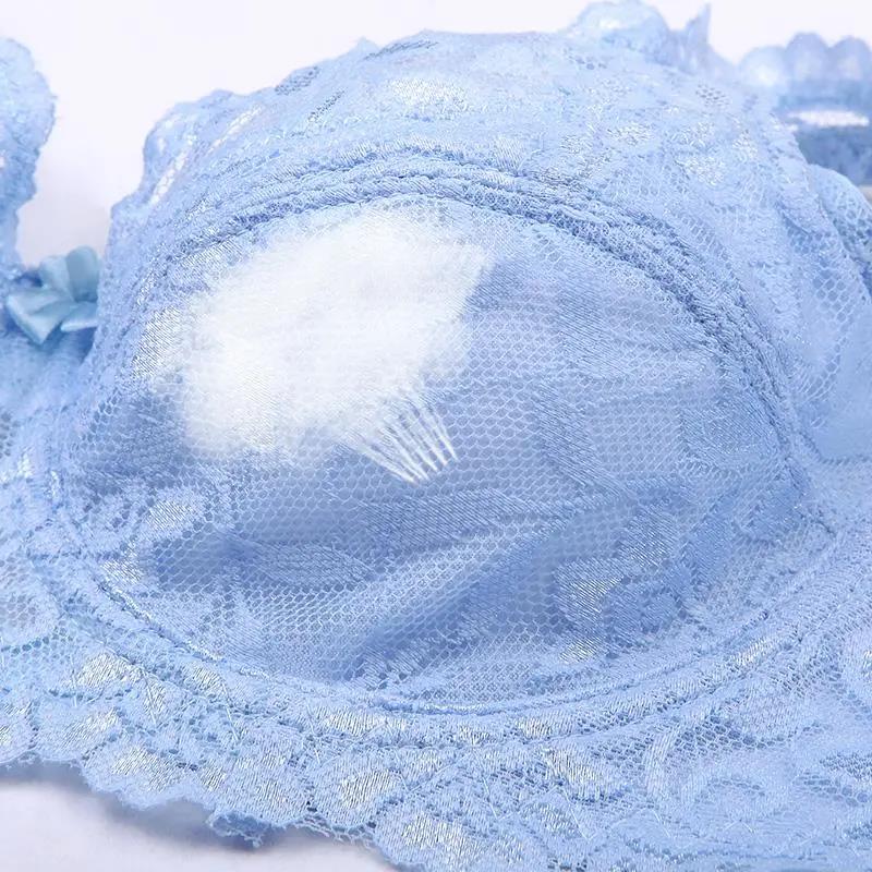 Ultratenká podprsenka bez vycpávky, tenké spodní prádlo, stahující, pro velká prsa, zmenšující, dámská krajková podprsenka bez kostic, sexy, roztomilá, lehká a prodyšná