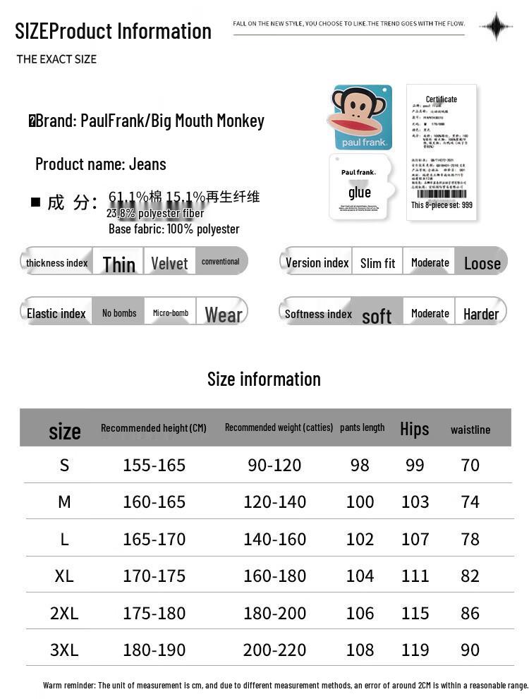 Paul Frank Men's American Retro Loose Straight-Leg Jeans