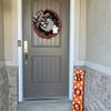 Eerie Halloween Wall Wreath Haunting Halloween Specters Wreath Eerie Handmade Decoration for Ghoulish Parties
