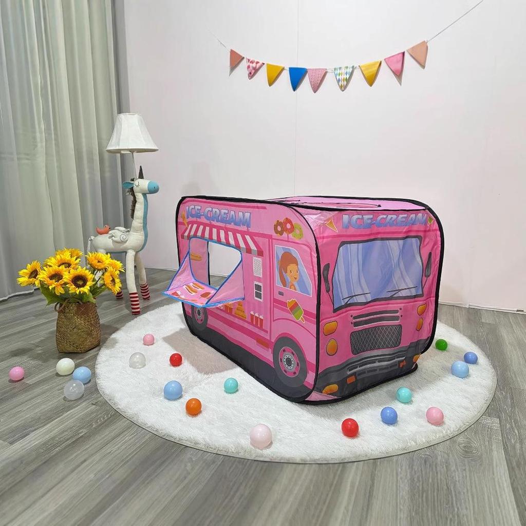 Children's Indoor Playhouse: Folding Tent & Ball Pit Car Villa