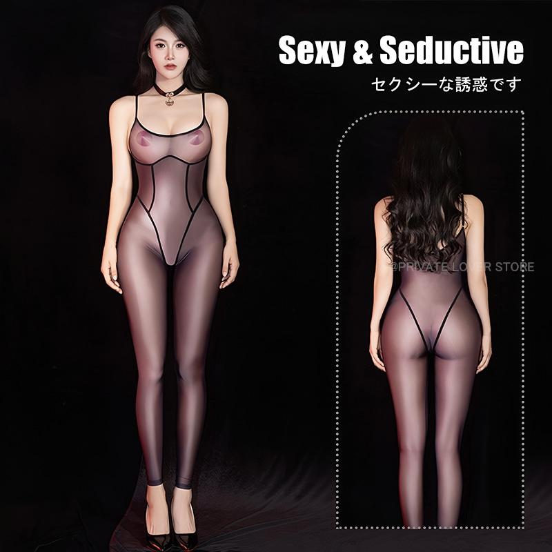 Sexy Oil Shiny Glossy Bodysuit Women Jumpsuit Bodystockings Female See Through Tights Leotard Erotic Lingerie Sex Porn Costumes