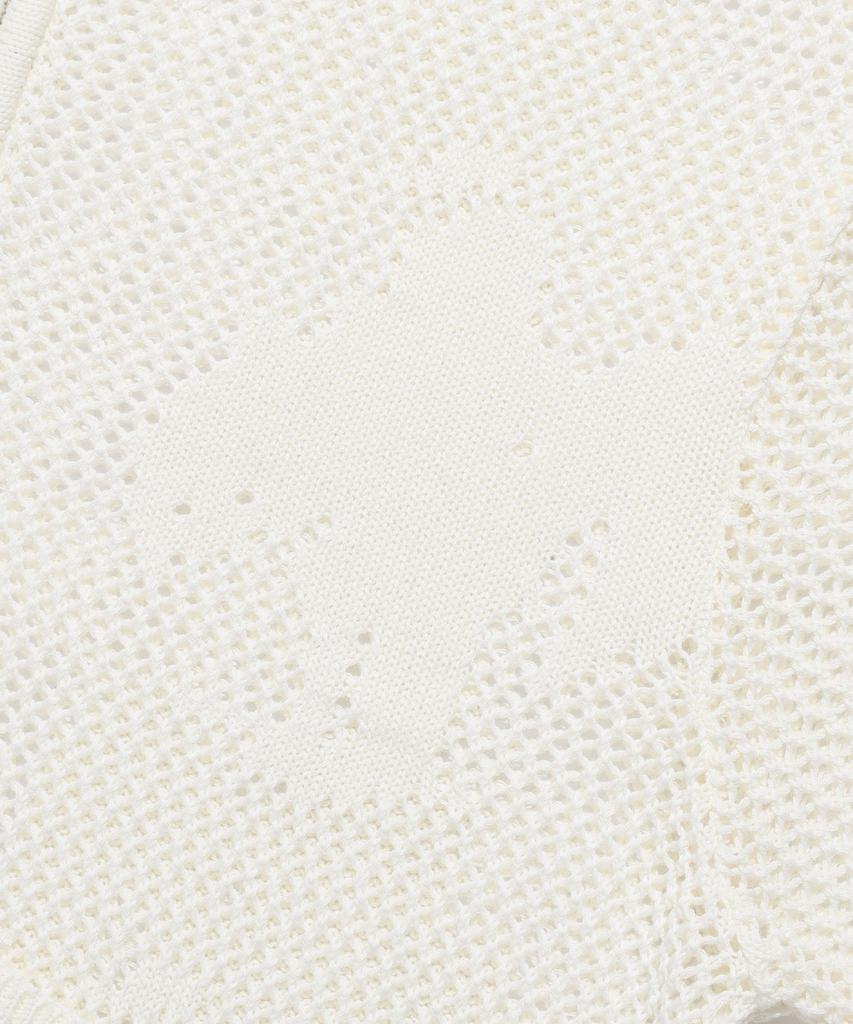 Niceghostclub Angel Shadow Half Zip Up Polo Knit_Ivory(Ng2Emuk682A)