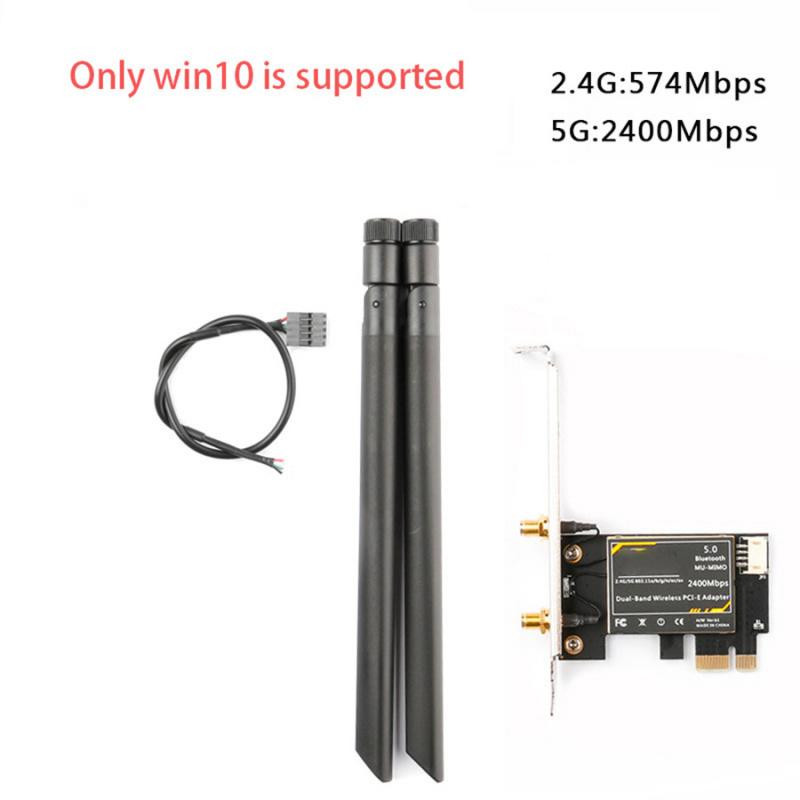 Ax200 3000Mbps 2.4G +5G +5.0 Bluetooth 802.11Ax Pcie Wireless Network Card Black
