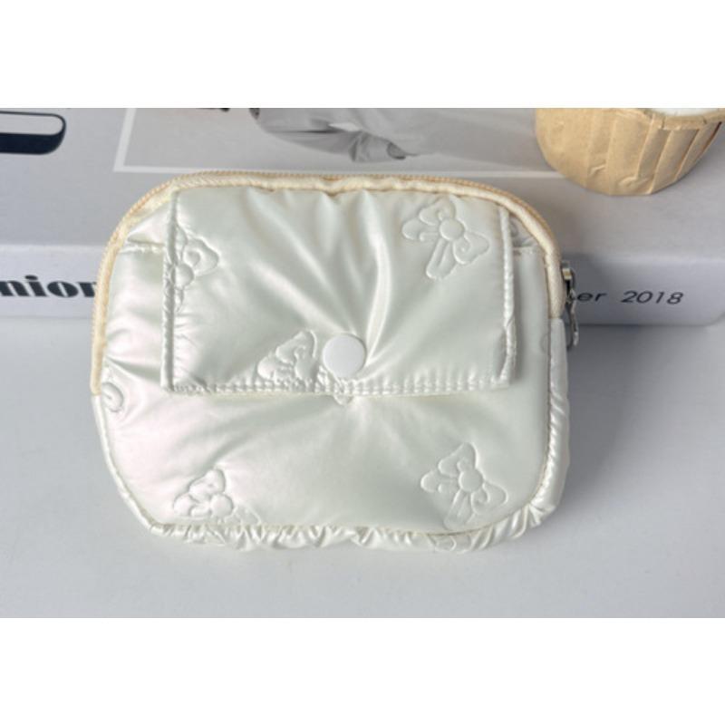 Roztomilé kreslené květinové prošívání Taška na ukládání dokumentů Peněženka na karty Peněženka na mince Peněženka na ID kartu Držitel řidičského průkazu Držák odznaku