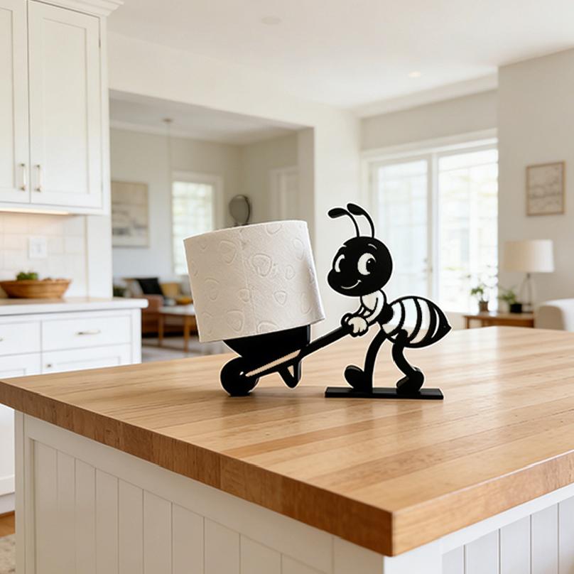 New Multi-Functional Ant-Shaped Tissue Holder, Creative Decorative Item Suitable for Bathrooms and Living Rooms