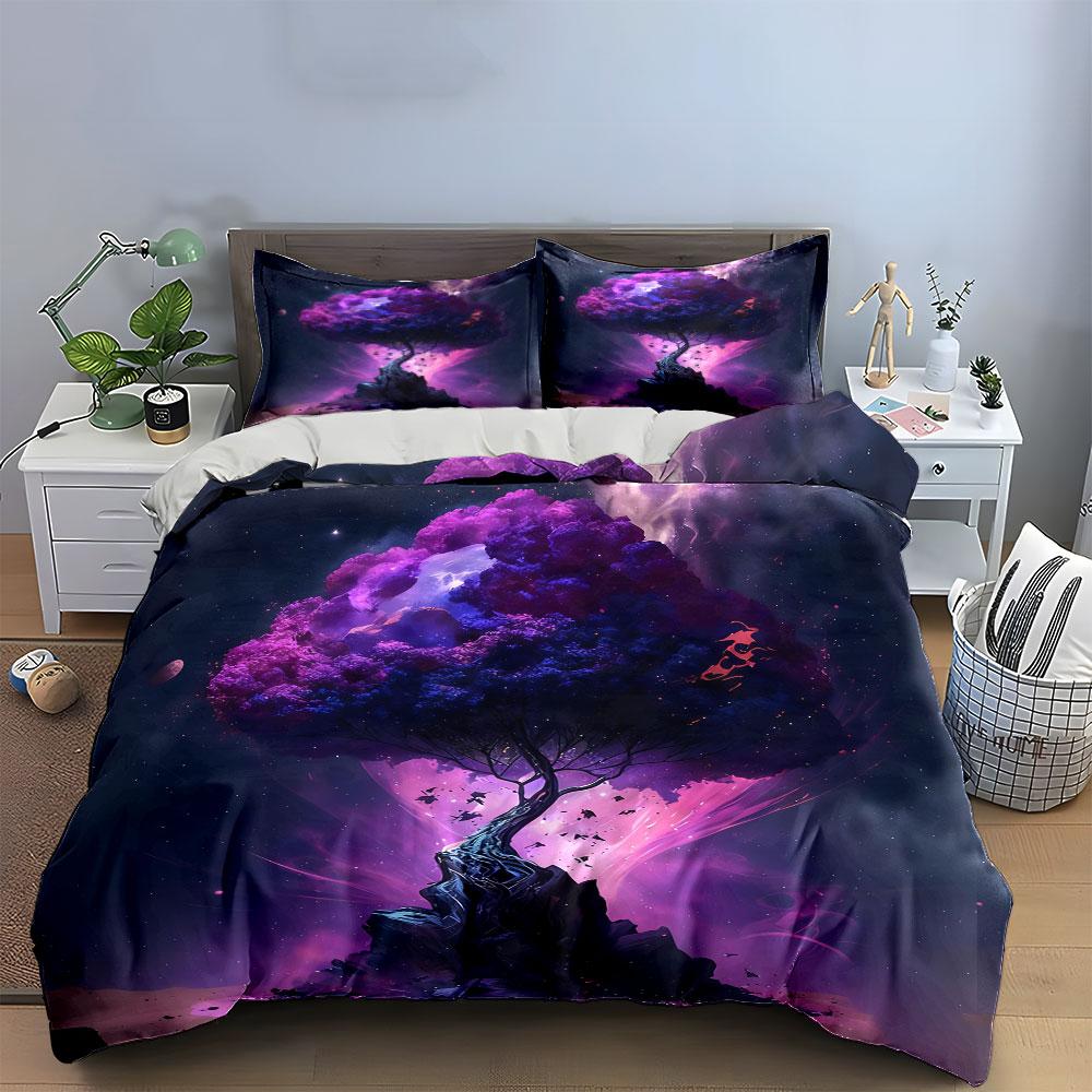 Fantasy Tree Art Decor Set Soft Comfortable Duvet Cover Bedding Set Included 1*Duvet Cover & 2*Pillowcases, Gift